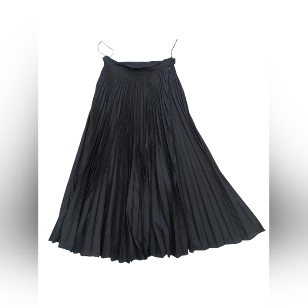 Fendi Montreal EUC Pleated Black Midi Skirt Size 8 - Picture 6 of 9